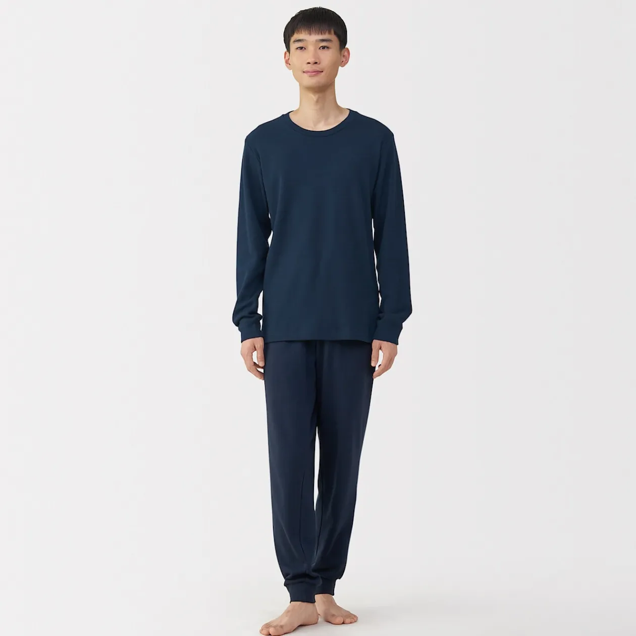 Hauts Et T‐Shirts|Sous‐Vêtements^Muji T‐shirt manches longues col rond en coton et laine chauds pour homme