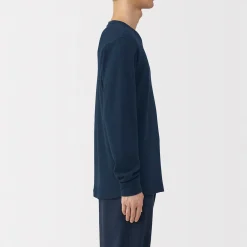 Hauts Et T‐Shirts|Sous‐Vêtements^Muji T‐shirt manches longues col rond en coton et laine chauds pour homme