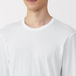 Hauts Et T‐Shirts|Sous‐Vêtements^Muji T‐shirt manches longues col crew en coton chaud pour homme