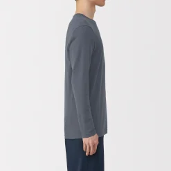 Hauts Et T‐Shirts|Sous‐Vêtements^Muji T‐shirt manches longues col crew en coton chaud pour homme