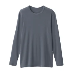 Hauts Et T‐Shirts|Sous‐Vêtements^Muji T‐shirt manches longues col crew en coton chaud pour homme