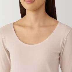 Hauts Et T‐Shirts|Sous‐Vêtements^Muji T‐shirt manches longues col U en coton chaud pour femme