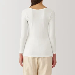 Hauts Et T‐Shirts|Sous‐Vêtements^Muji T‐shirt manches longues col U en coton chaud pour femme