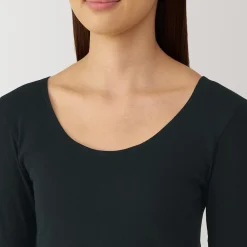 Hauts Et T‐Shirts|Sous‐Vêtements^Muji T‐shirt manches longues col U en coton chaud pour femme