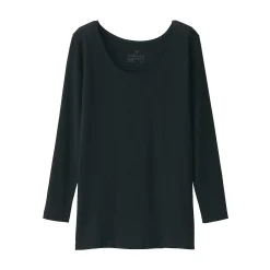 Hauts Et T‐Shirts|Sous‐Vêtements^Muji T‐shirt manches longues col U en coton chaud pour femme
