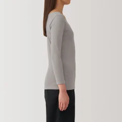 Hauts Et T‐Shirts|Sous‐Vêtements^Muji T‐shirt manches longues col U en coton chaud pour femme