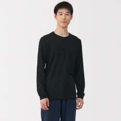 Hauts Et T‐Shirts|Sous‐Vêtements^Muji T‐shirt manches longues col U en coton épais et chaud pour homme