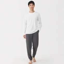 Hauts Et T‐Shirts|Sous‐Vêtements^Muji T‐shirt manches longues col U en coton épais et chaud pour homme