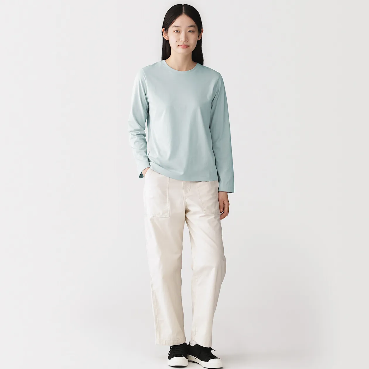 Hauts Et T‐Shirts^Muji T‐shirt manches longues en coton mélangé pour femme