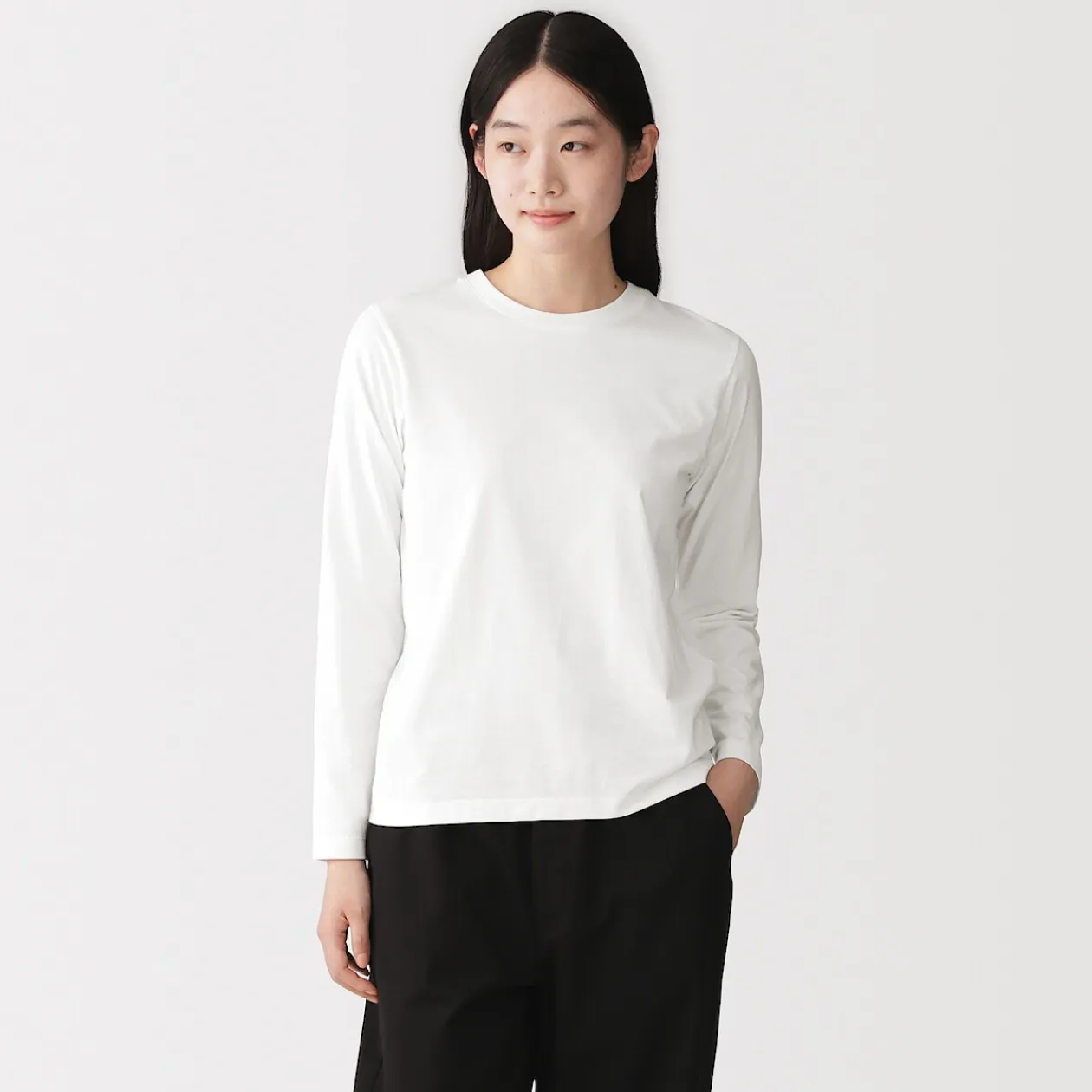 Hauts Et T‐Shirts^Muji T‐shirt manches longues en coton mélangé pour femme