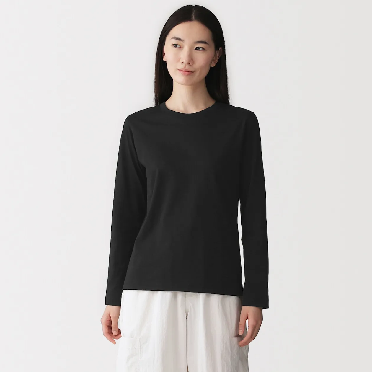 Hauts Et T‐Shirts^Muji T‐shirt manches longues en coton mélangé pour femme