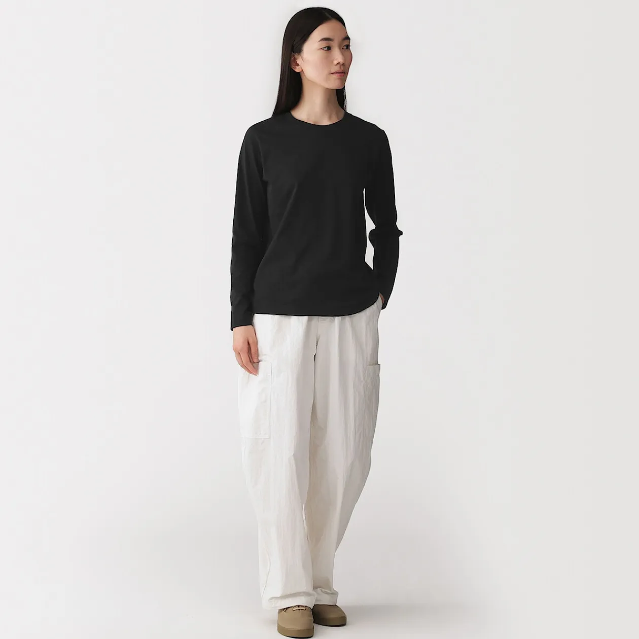 Hauts Et T‐Shirts^Muji T‐shirt manches longues en coton mélangé pour femme