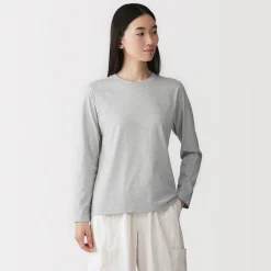 Hauts Et T‐Shirts^Muji T‐shirt manches longues en coton mélangé pour femme
