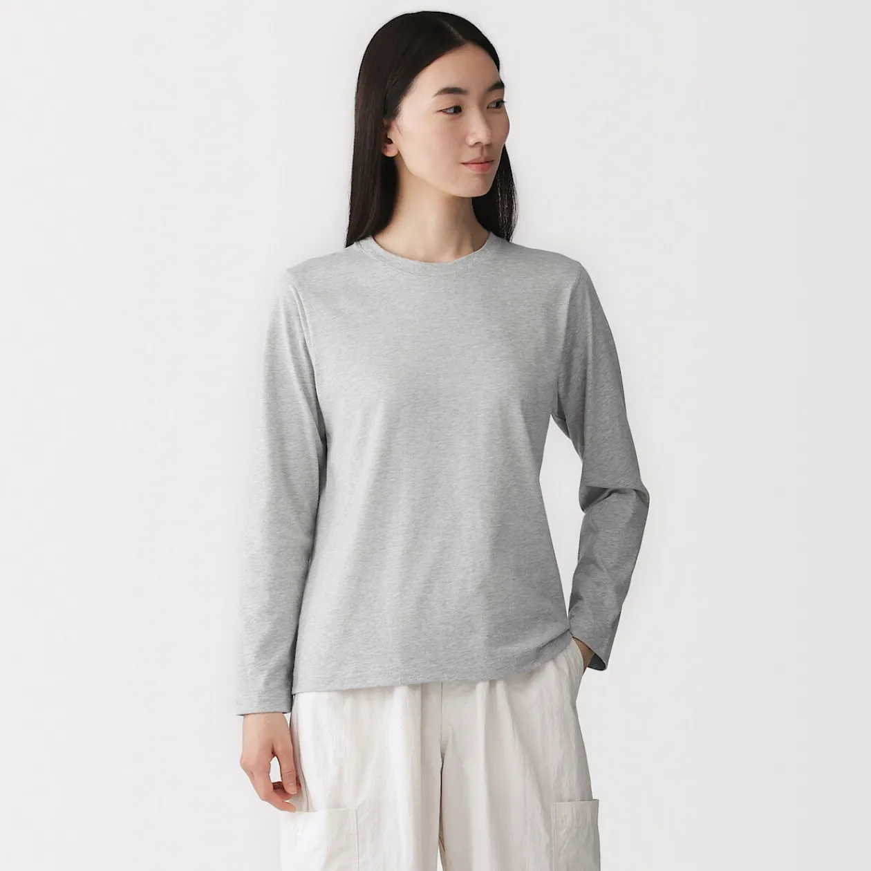 Hauts Et T‐Shirts^Muji T‐shirt manches longues en coton mélangé pour femme