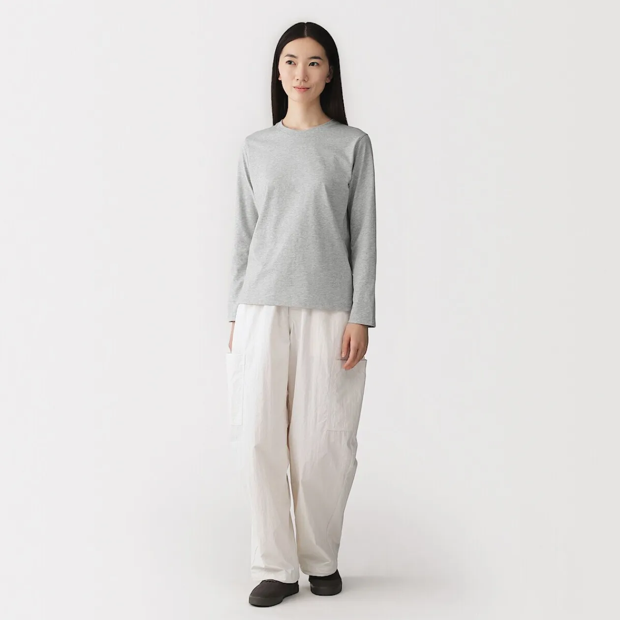 Hauts Et T‐Shirts^Muji T‐shirt manches longues en coton mélangé pour femme