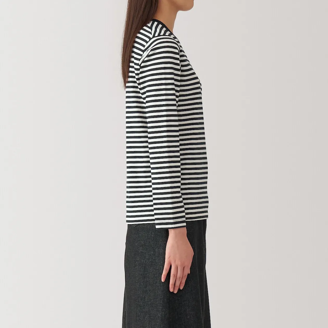 Hauts Et T‐Shirts^Muji T‐shirt manches longues en coton mélangé pour femme