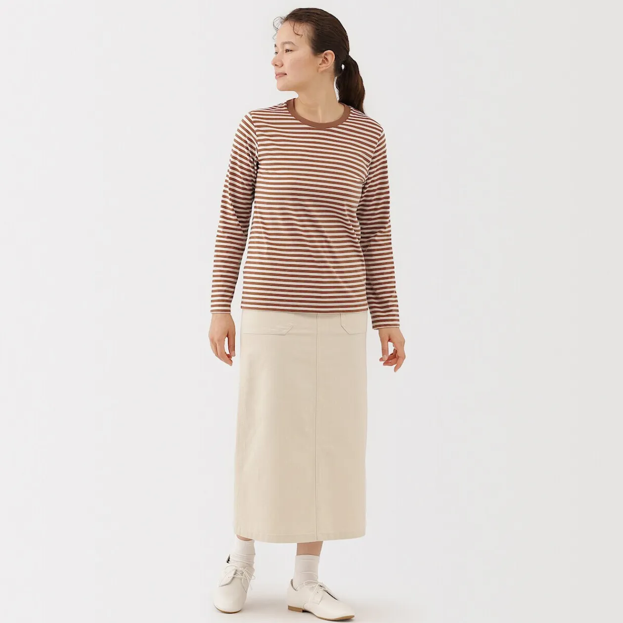 Hauts Et T‐Shirts^Muji T‐shirt manches longues en coton mélangé pour femme