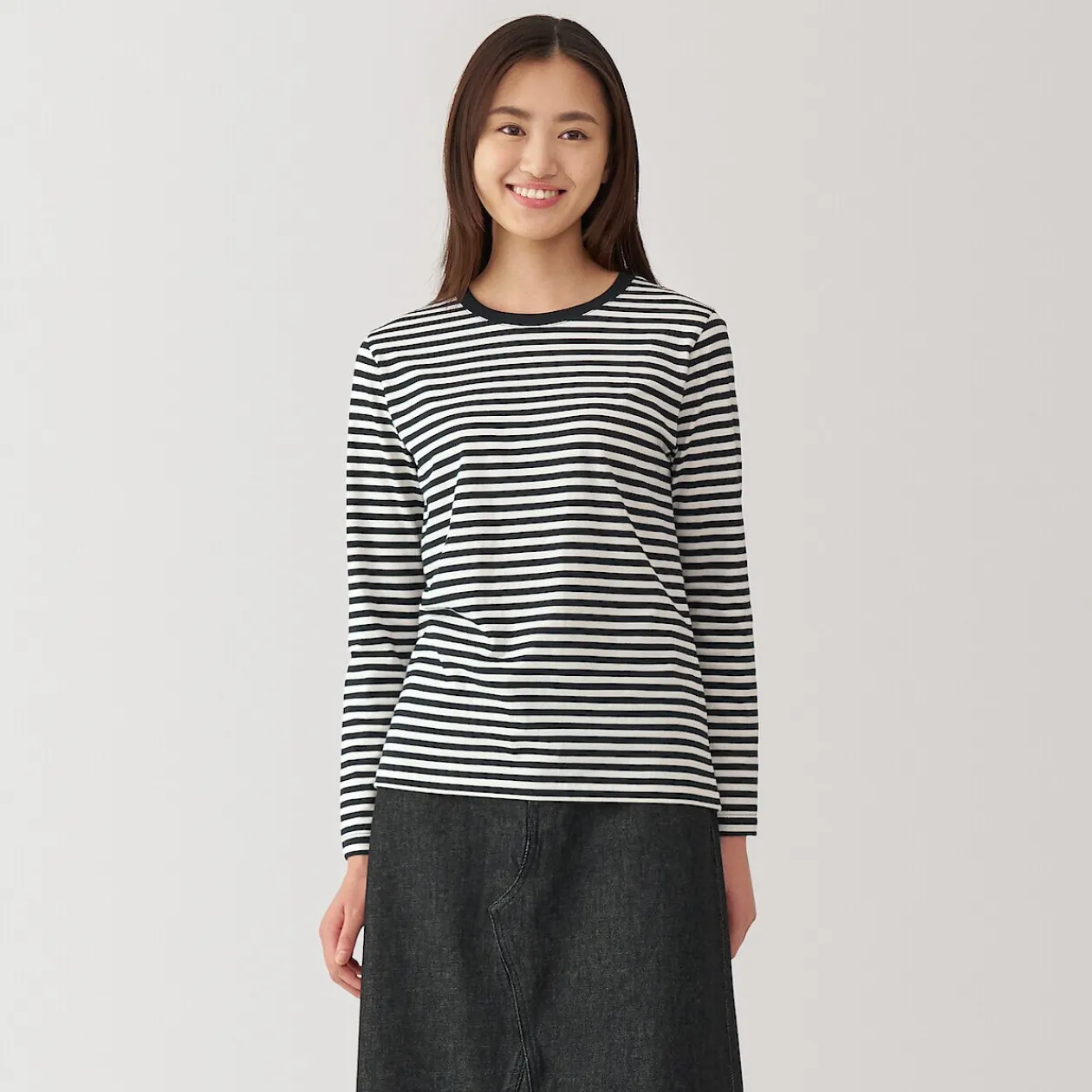 Hauts Et T‐Shirts^Muji T‐shirt manches longues en coton mélangé pour femme