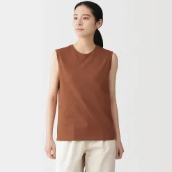 Hauts Et T‐Shirts^Muji T-shirt sans manches en jersey pour femme