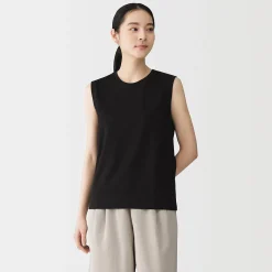 Hauts Et T‐Shirts^Muji T-shirt sans manches en jersey pour femme