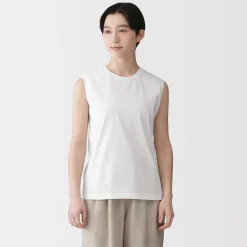 Hauts Et T‐Shirts^Muji T-shirt sans manches en jersey pour femme