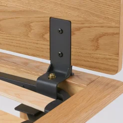 Lits^Muji Tête de lit plateforme double en chêne