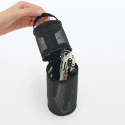 Trousses Et Pots À Crayons^Muji Étui en maille de nylon Noir