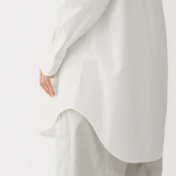Robes Et Tuniques|Chemises^Muji Tunique à col montant en popeline de coton biologique pour femme