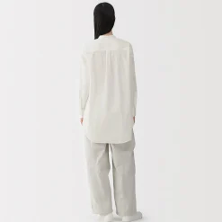 Robes Et Tuniques|Chemises^Muji Tunique à col montant en popeline de coton biologique pour femme