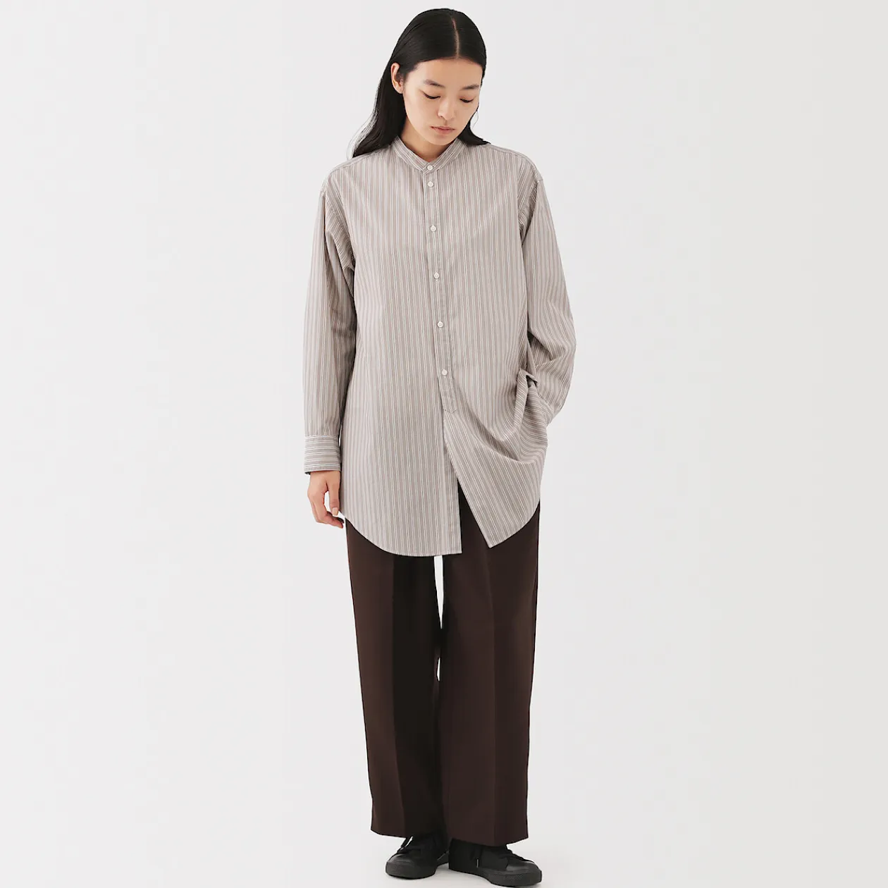 Robes Et Tuniques^Muji Tunique en popeline de coton pour femme