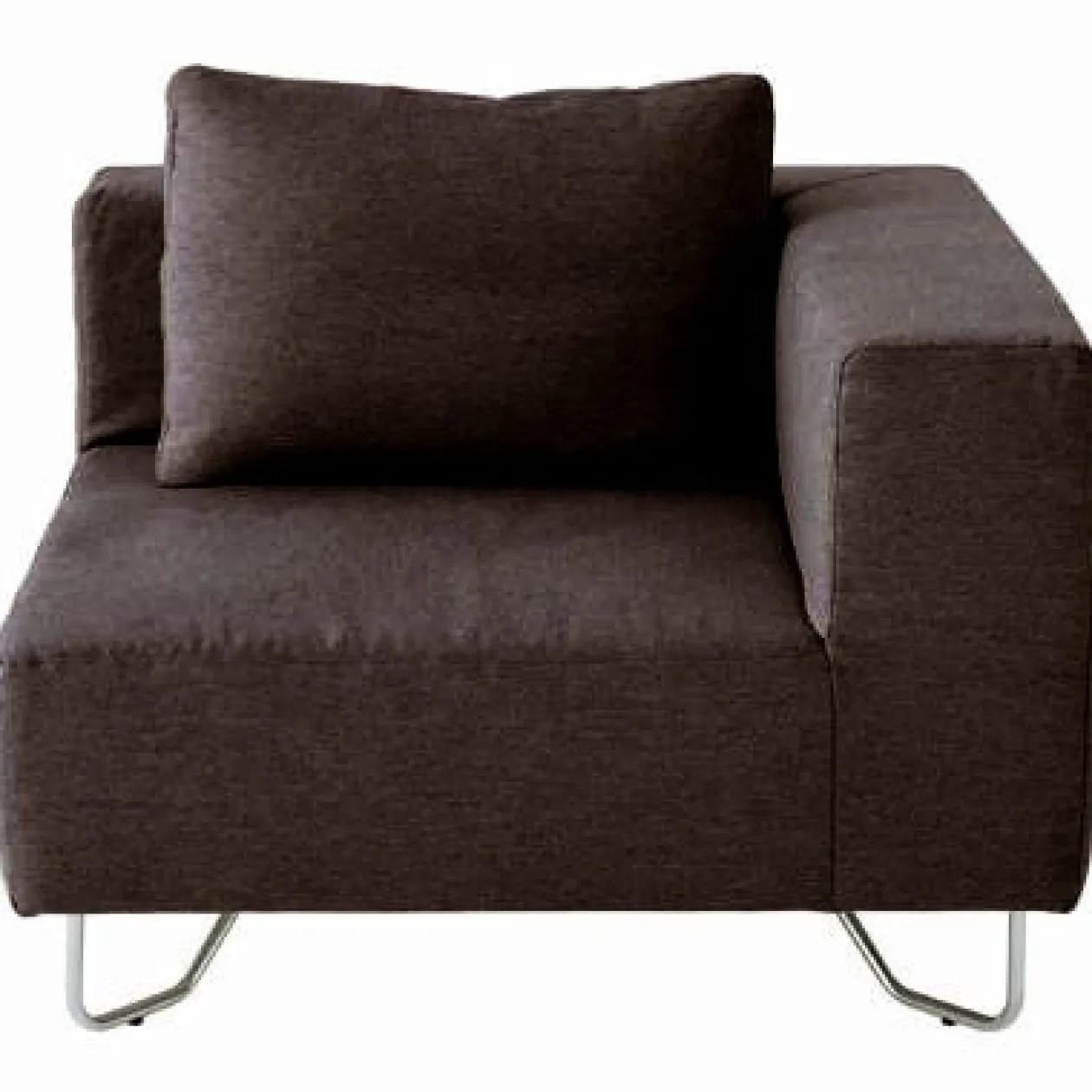 Canapés Et Repose-Pieds^Muji Unité d'angle de canapé modulable noir/marron