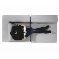 Canapés Et Repose-Pieds^Muji Unité d'angle de canapé modulable ‐ Gris (Dont Eco‐part. 6,50 €)