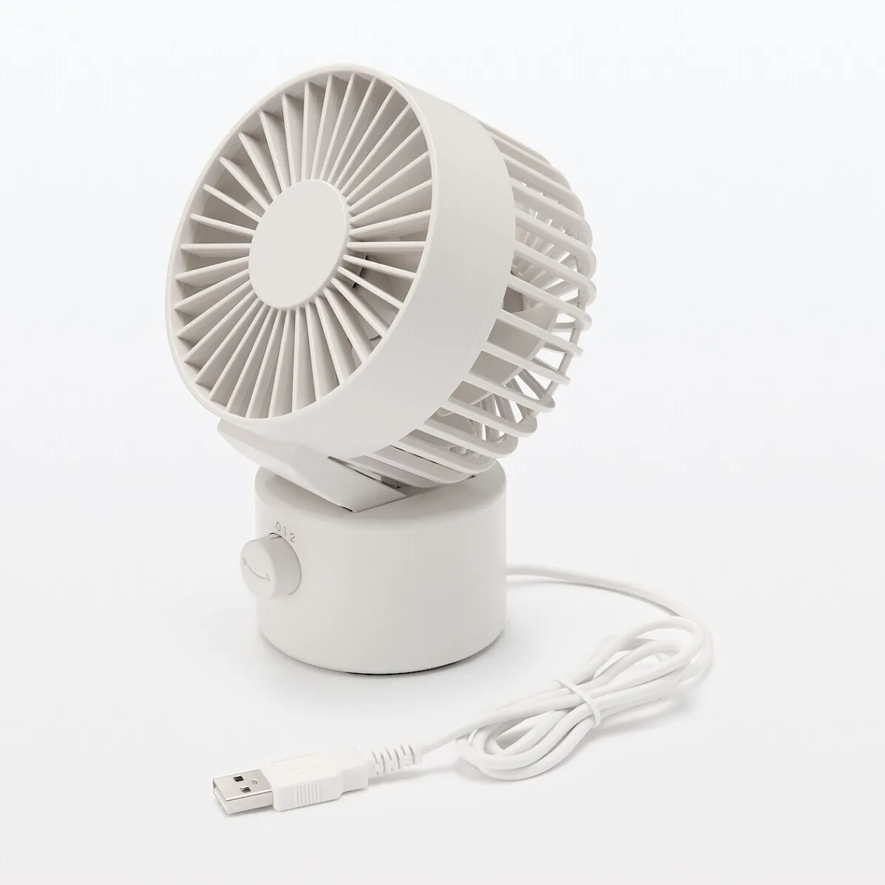 Ventilateurs^Muji Ventilateur de bureau oscillant port USB Blanc