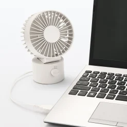 Ventilateurs^Muji Ventilateur de bureau oscillant port USB Blanc