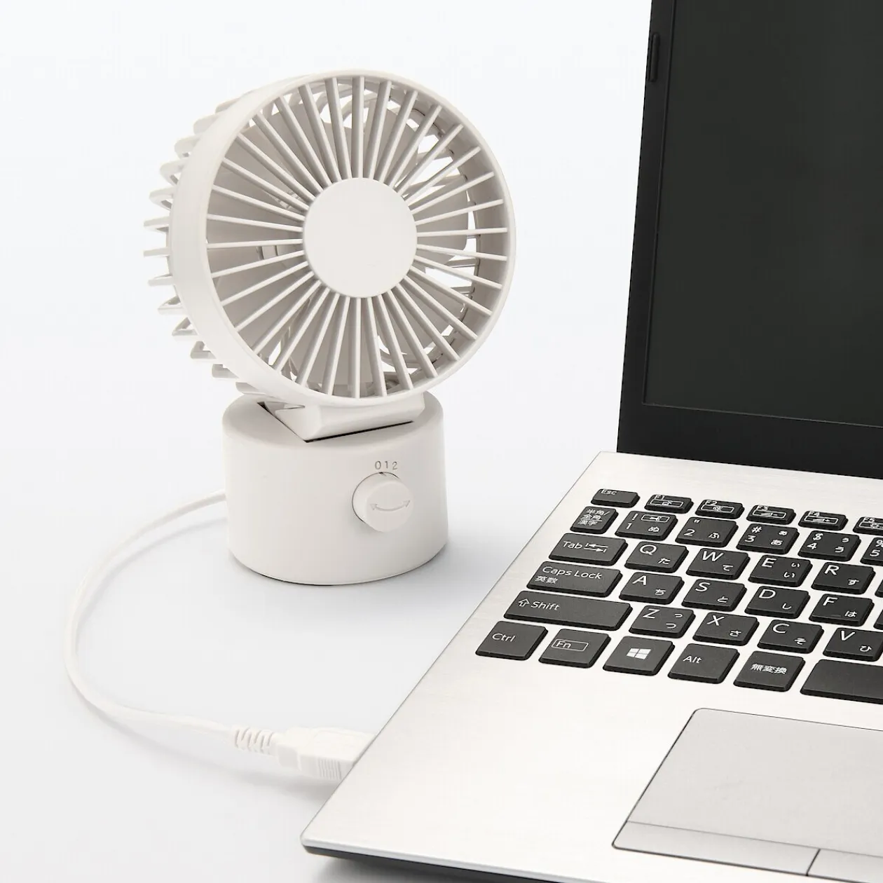 Ventilateurs^Muji Ventilateur de bureau oscillant port USB Blanc