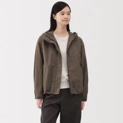 Vestes Et Manteaux^Muji Veste à capuche déperlante et compacte en nylon pour femme