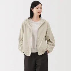 Vestes Et Manteaux^Muji Veste à capuche déperlante et compacte en nylon pour femme