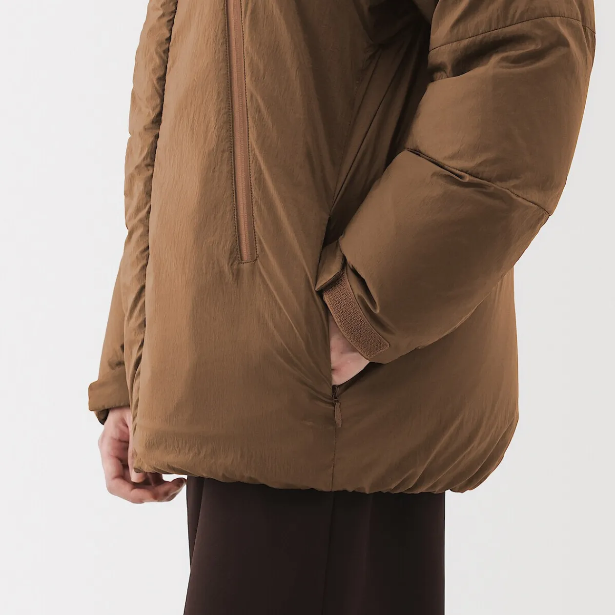 Vestes Et Manteaux^Muji Veste à capuche en duvet pour homme – Marron Moka
