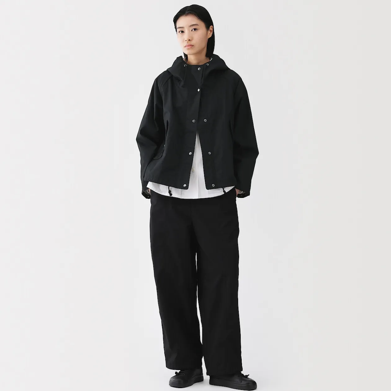 Vestes Et Manteaux^Muji Veste à capuche en toile de coton léger pour femme