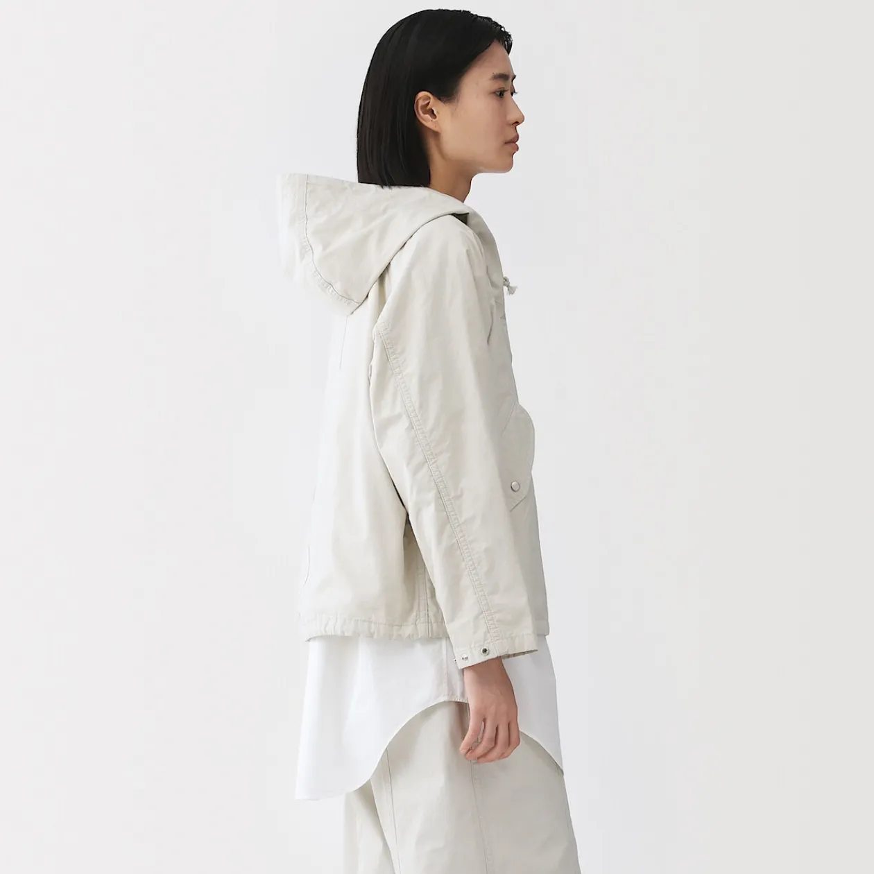 Vestes Et Manteaux^Muji Veste à capuche en toile de coton léger pour femme