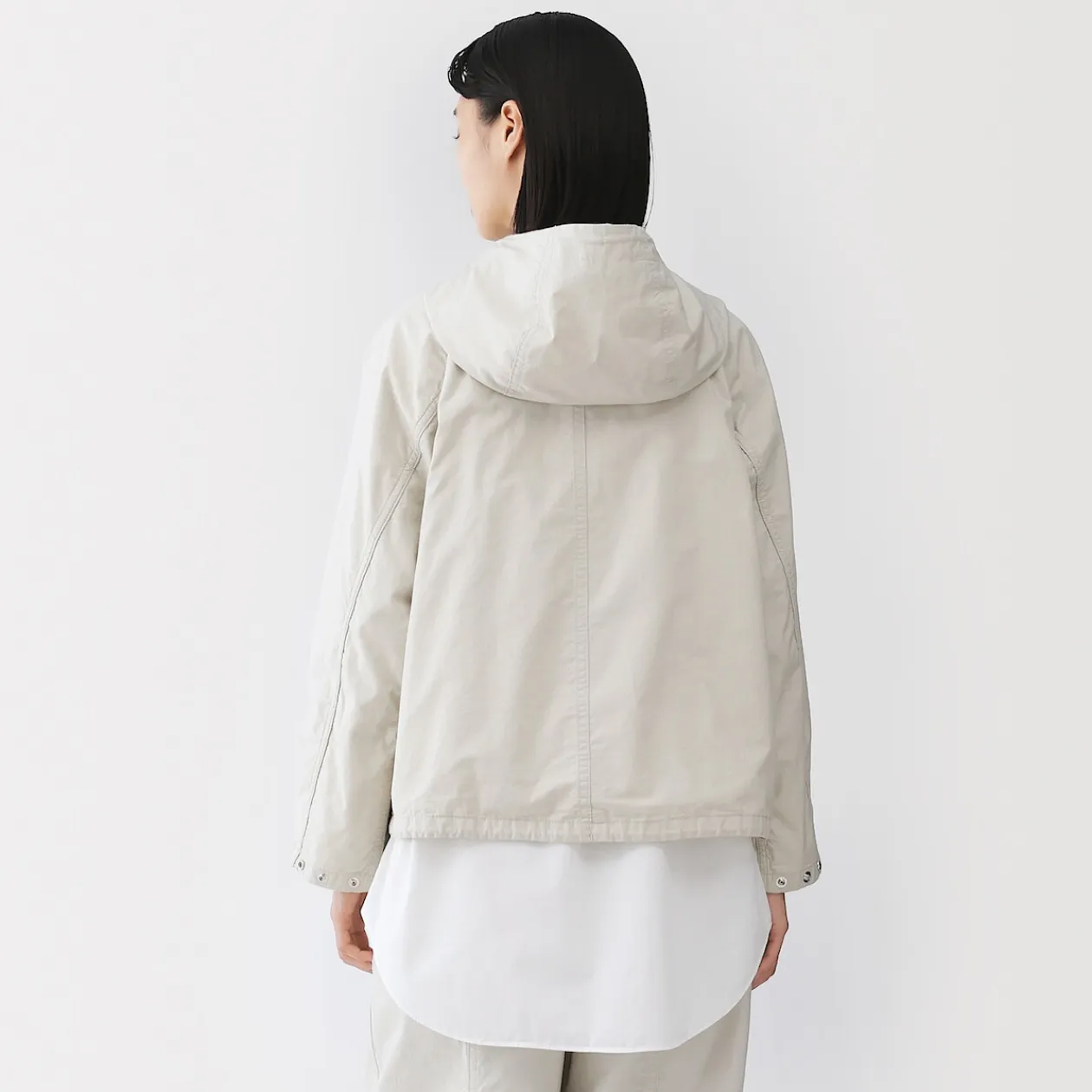 Vestes Et Manteaux^Muji Veste à capuche en toile de coton léger pour femme