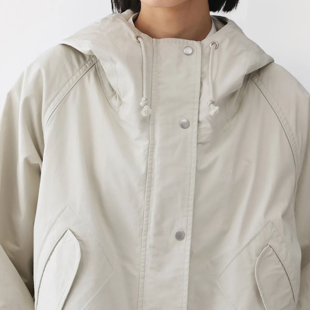 Vestes Et Manteaux^Muji Veste à capuche en toile de coton léger pour femme