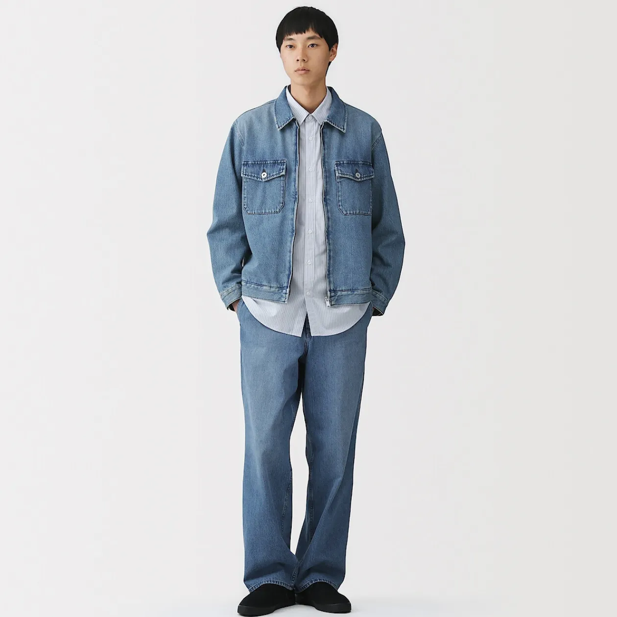 Vestes Et Manteaux^Muji Veste à poches denim en kapok mélangé pour homme
