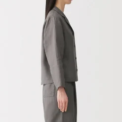 Vestes Et Manteaux^Muji Veste chemise en lin lavé pour femme