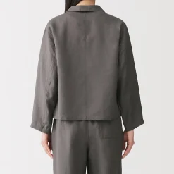 Vestes Et Manteaux^Muji Veste chemise en lin lavé pour femme