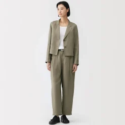 Vestes Et Manteaux^Muji Veste courte en lin et lyocell pour femme