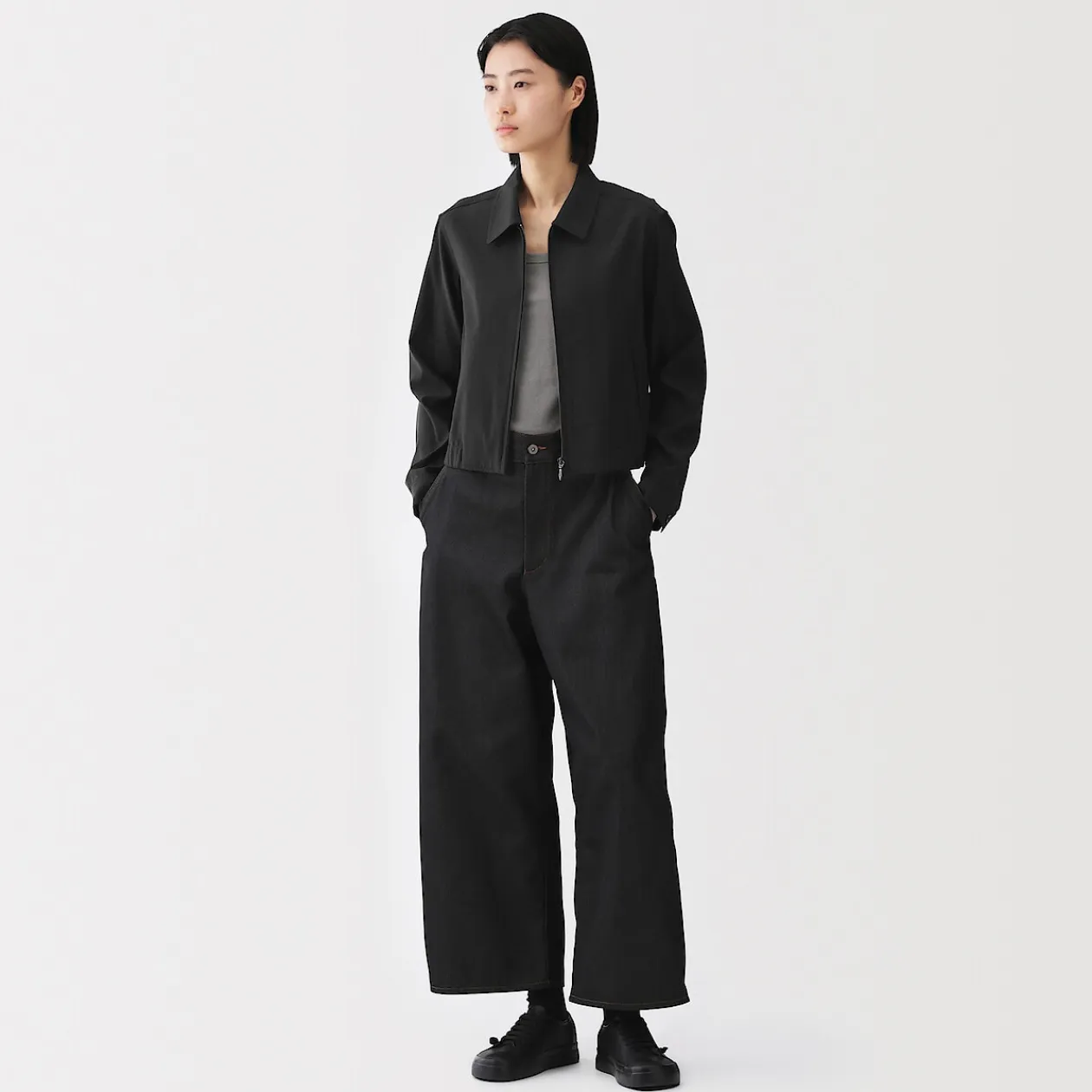 Vestes Et Manteaux^Muji Veste courte en mélange de rayonne pour femme