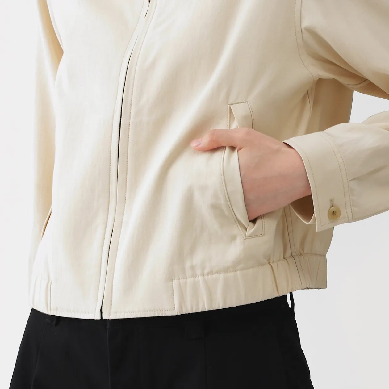 Vestes Et Manteaux^Muji Veste courte en mélange de rayonne pour femme