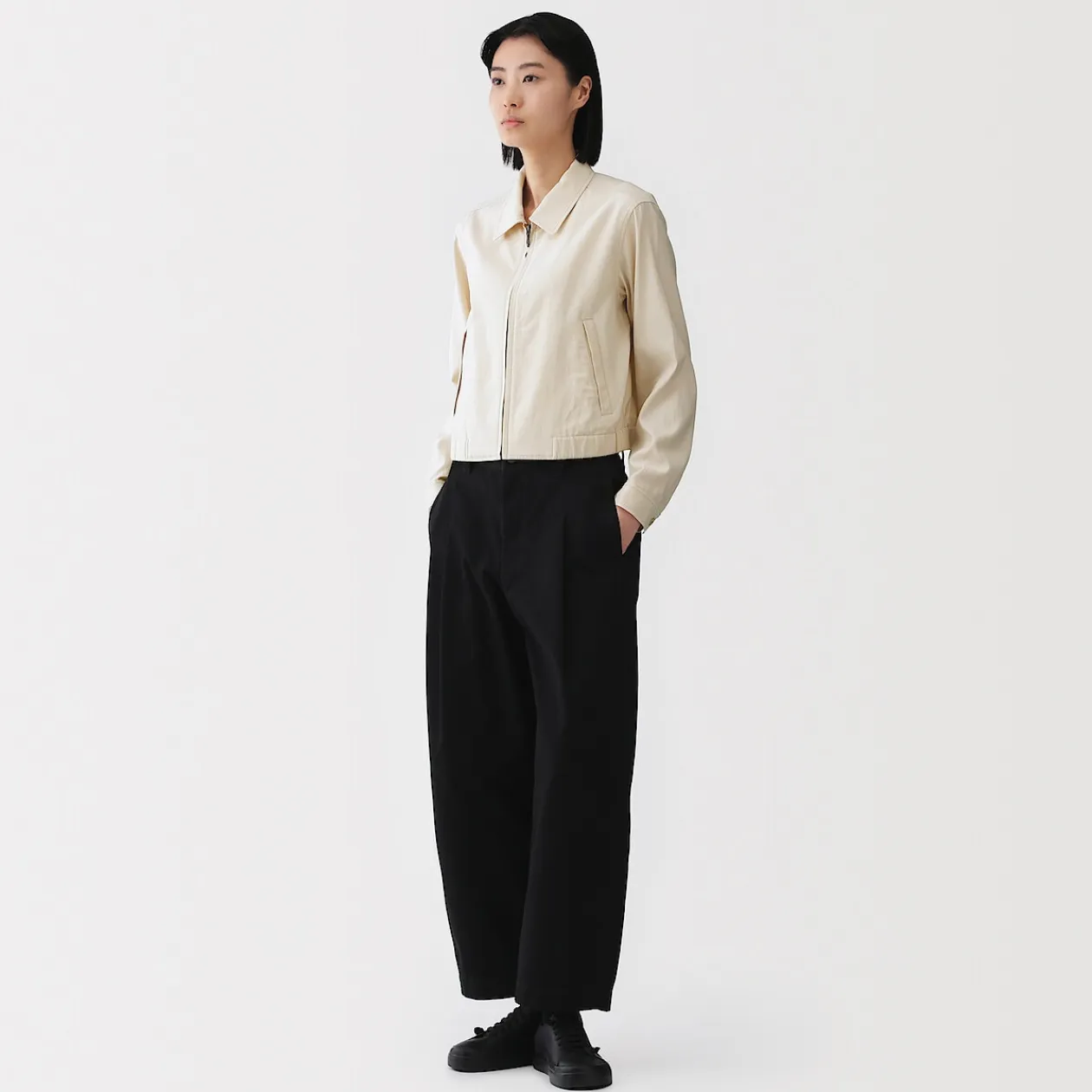 Vestes Et Manteaux^Muji Veste courte en mélange de rayonne pour femme