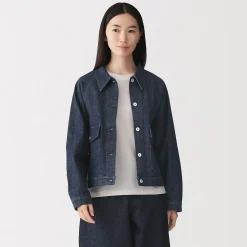 Vestes Et Manteaux^Muji Veste de travail denim en kapok mélangé pour femme